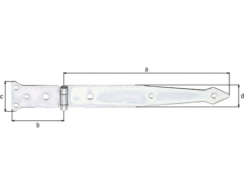 Imagine cu o balama cu dimensiuni