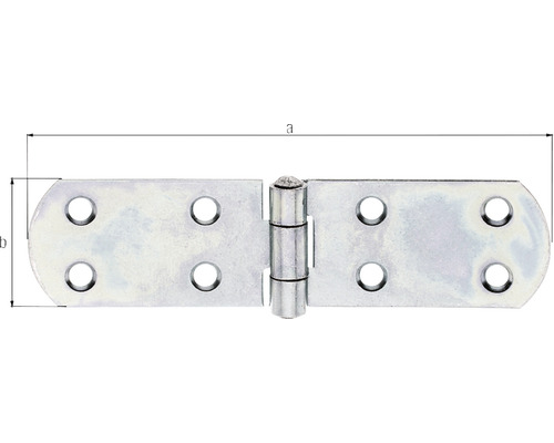 Balama plată cu colțuri rotunjite și găuri de fixare