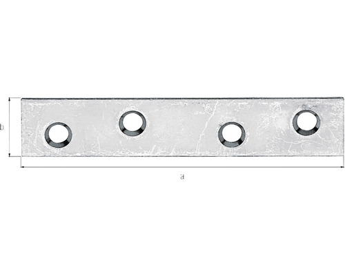 Conector metalic cu patru găuri