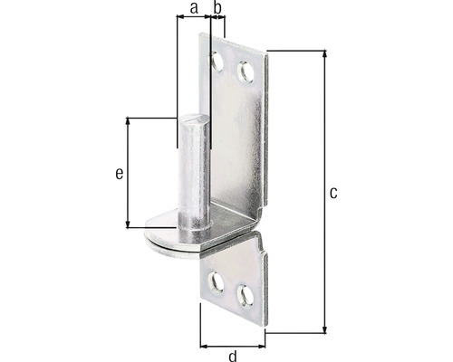 Bandă de sudură cu dimensiunile a, b, c, d, e