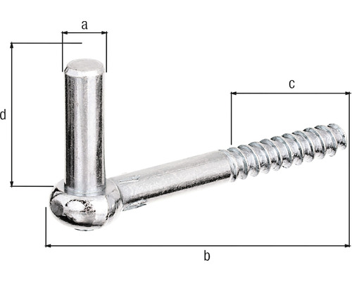 Cârlig cu șurub cu indicații metrice