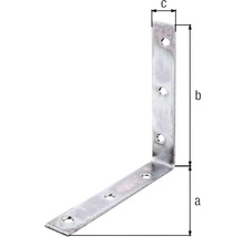 Conector unghiular cu dimensiunile a, b și c.
