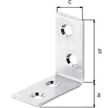 Conector unghiular cu dimensiunile a, b și c.