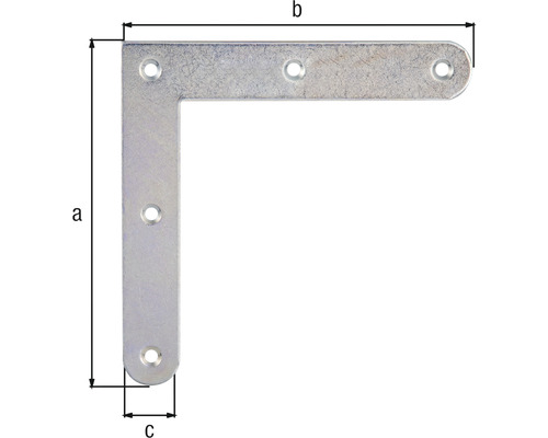Conector unghiular cu dimensiuni