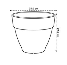 Ghiveci Elho Vibia Campana plastic Ø 35 cm H 29,7 cm antracit