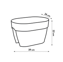 Schiță a unui ghiveci de flori cu dimensiuni