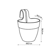 Ghiveci de agățat Elho Vibia Campana plastic Ø 20,5 cm H 26,5 cm verde fistic