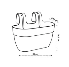 Ghiveci de agățat Elho Vibia Campana plastic 36x24,1x26,5 cm verde fistic