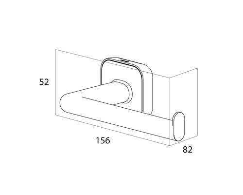 Desen tehnic al unui suport de hârtie igienică cu dimensiuni