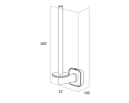 Dimensiunile unui suport pentru hârtie igienică