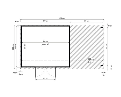 Plan cu dimensiunile unei clădiri