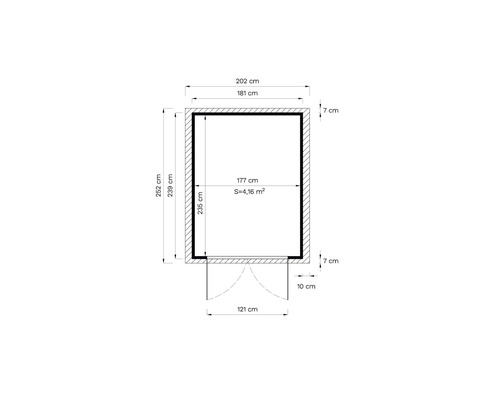 Plan cu dimensiuni pentru o căsuță de grădină