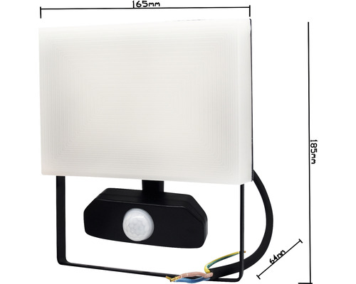 Lumină de exterior cu senzor de mișcare și dimensiuni 165 x 185 mm