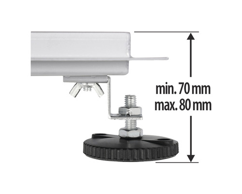 Picior reglabil cu o înălțime reglabilă de la 70 mm la 80 mm