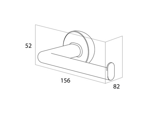 Desen tehnic al unui suport pentru hârtie igienică cu dimensiuni