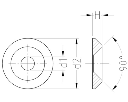 Șaibe plate 90° Dresselhaus 8,4mm oțel zincat, 50 buc.