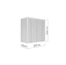 Căsuță de grădină Bertilo Cubico 1 Fineline 207x110 cm natur