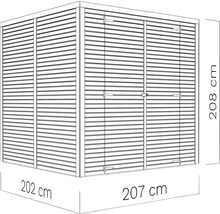 Căsuță de grădină Bertilo Cubico 3 Fineline 207x211 cm natur