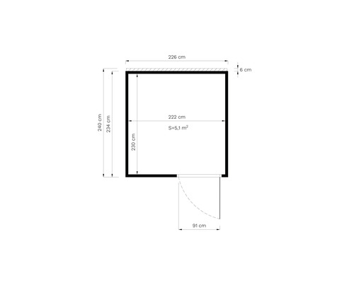 Planul unei case de grădină cu dimensiuni