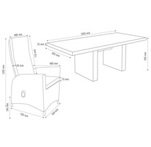 Set mobilier Dining Garden Place 1 masă blat sticlă bicolor 4 fotolii+2 fotolii rabatabile antracit-thumb-8 Set mobilier Dining Garden Place 1 masă blat sticlă bicolor 4 fotolii+2 fotolii rabatabile antracit-thumb-8