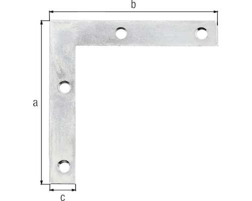 Conector unghiular metalic cu găuri pentru fixare