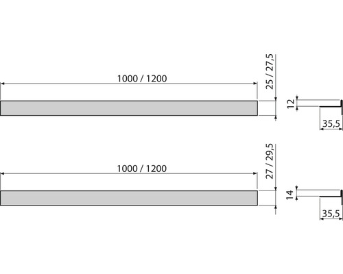Desen tehnic cu două șipci din lemn cu dimensiuni