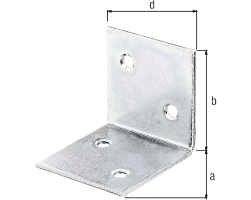 Conector unghiular cu găuri pentru fixare