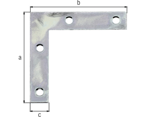 Conector unghiular cu găuri de foraj pentru fixare