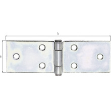 Balama fixă Alberts 101x32 mm, oțel zincat galben-thumb-1 Balama fixă Alberts 101x32 mm, oțel zincat galben-thumb-1