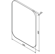 Oglindă baie cu LED Cordia Tender Line Blacklight 80x60 cm ramă neagră IP 44