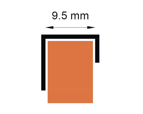 Reprezentare a unui profil cu o lățime de 9,5 milimetri