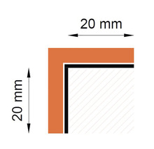 Profil THERMOPAN PVC muchie dreaptă 2500 mm-thumb-1