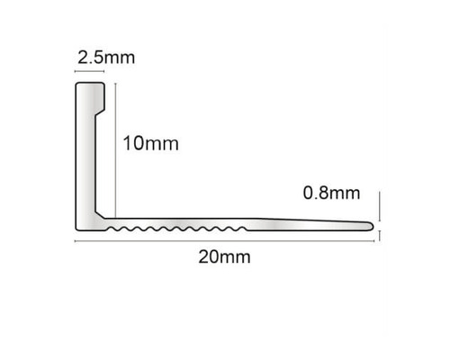 Imagine cu o schiță a profilului unghiular cu dimensiuni