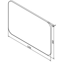 Oglindă baie Cordia Tender Line 80x120 cm ramă neagră