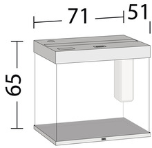 Acvariu Juwel Lido 200 cu iluminare LED, pompă, filtru, încălzitor, fără dulap inferior gri