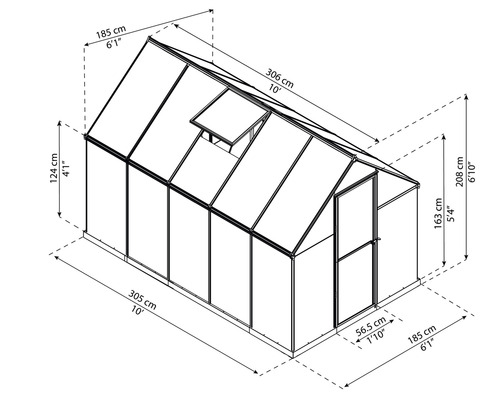 Desen tehnic al unui solar cu dimensiuni.