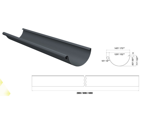 Canal de scurgere cu dimensiuni