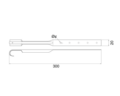 Desen tehnic al unui suport de scule cu dimensiuni