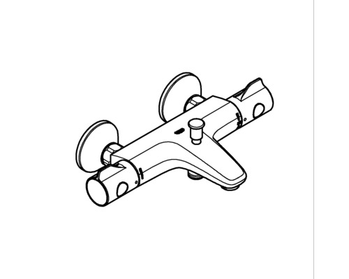 Ilustrație a unei baterii de baie montate pe perete