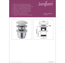 Ventil scurgere Jungborn 1 1/4" alb-thumb-1