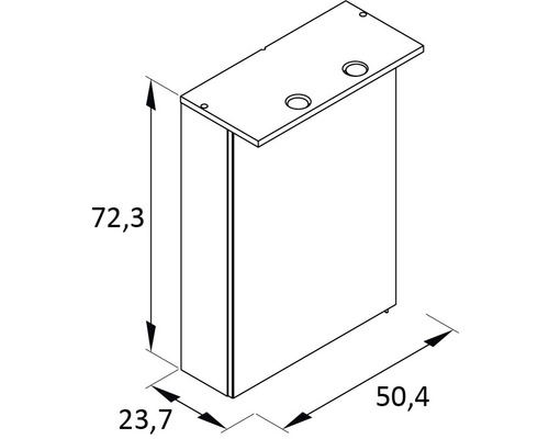 Desen tehnic al unui dulap cu dimensiuni