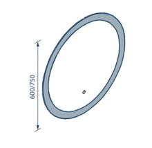 Imagine a unei suprafețe de oglindă rotundă cu dimensiunile 600/750.
