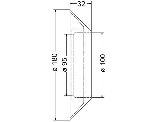 Desen tehnic al unei fitinguri cu dimensiuni.