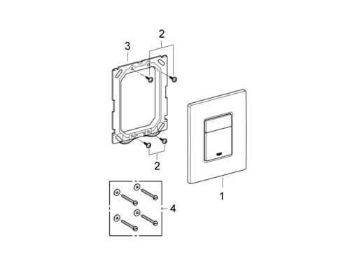 Întrerupător cu set de montaj pentru fixare pe perete