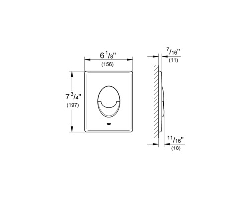 Desen tehnic al unei plăci de acționare cu dimensiuni