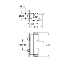 Desen tehnic al unei armături cu dimensiuni