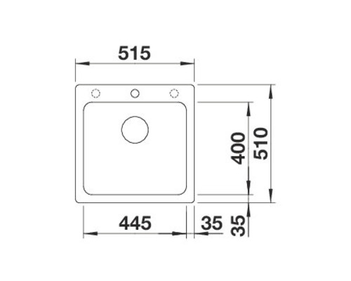 Schiță a unei chiuvete de bucătărie cu dimensiuni
