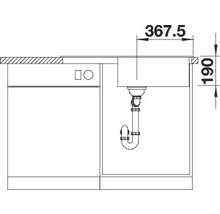 Desen tehnic al unei chiuvete de bucătărie cu dimensiuni