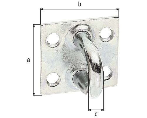 Placă ochi metalică cu dimensiuni
