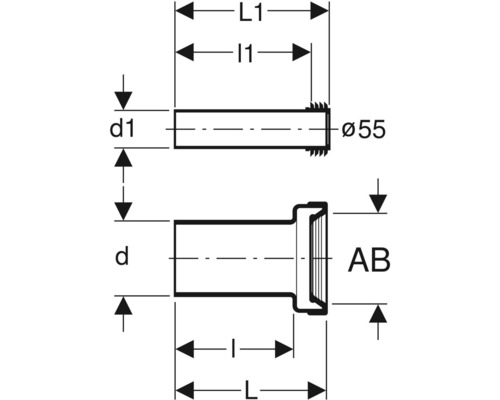 Desen tehnic al unui știft de nituire cu dimensiuni